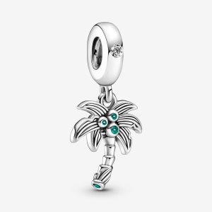 Colgar Pandora Palm Tree & Coconuts Plateados | VSYCUN076