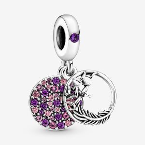 Colgar Pandora Pave Feather Plateados | DAVCKO514