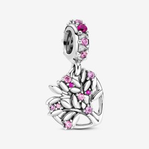 Colgar Pandora Pink Family Tree Plateados | QFHMDU517