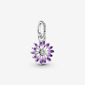 Colgar Pandora Purple Daisy Plateados | ARGSBQ801