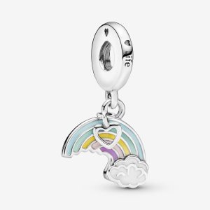 Colgar Pandora Rainbow Cloud Plateados | WIYNBF203