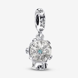 Colgar Pandora Snowflake Snow Globe Plateados | RIAXJN178