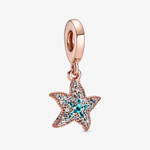Colgar Pandora Sparkling Starfish Rosas Dorados | MZCUVO408
