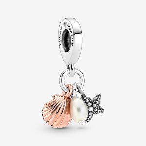 Colgar Pandora Treated Freshwater Cultured Pearl Starfish & Shell Triple Two-tone | OGZMYU826