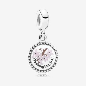 Colgar Pandora Washington D.C. Cherry Blossom Plateados | UGSQKN576