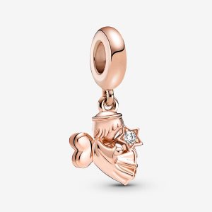 Colgar Pandora Winged Angel Rosas Dorados | WRNKUY573