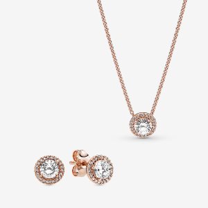 Conjuntos De Collar Y Aretes Pandora Beautiful Tradition Multicolor | LPGSAN973