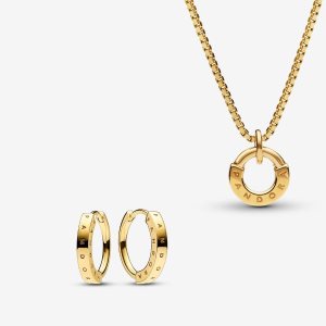 Conjuntos De Collar Y Aretes Pandora Signature I-D Multicolor | CBXIFQ206