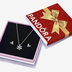 Conjuntos De Collar Y Aretes Pandora Sparkling Herbarium Cluster Gift Multicolor | AZKSPH621