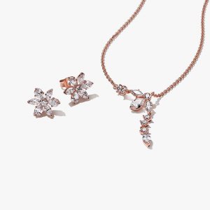 Conjuntos De Collar Y Aretes Pandora Sparkling Herbarium Cluster Multicolor | KJQOIX179