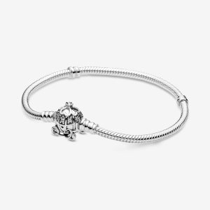 Encantos Pandora Disney Cinderella Pumpkin Coach Clasp Moments Plateados | TNRIQY790