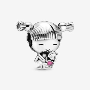 Encantos Pandora Girl with Pigtails Plateados | CATFJQ154