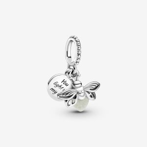 Encantos Pandora Glow-in-the-dark Firefly Plateados | VDBNWU809