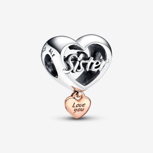 Encantos Pandora Love You Sister Two-tone | RMZOJE923
