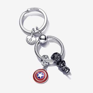 Encantos Pandora Marvel Black Panther Captain America Key Multicolor | SCYKHA510