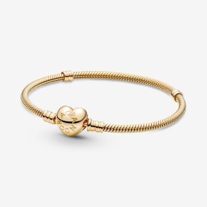 Encantos Pandora Moments Clasp Snake Dorados | LZQIHN048