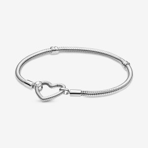 Encantos Pandora Moments Closure Snake Plateados | NOQFKJ268