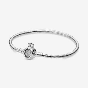 Encantos Pandora Moments Crown O Clasp Snake Plateados | COFBYN465