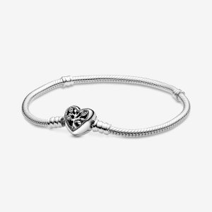 Encantos Pandora Moments Family Tree Clasp Snake Plateados | JMTWUX702