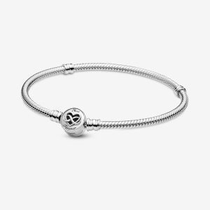 Encantos Pandora Moments Infinity Clasp Snake Plateados | QXNOKL495