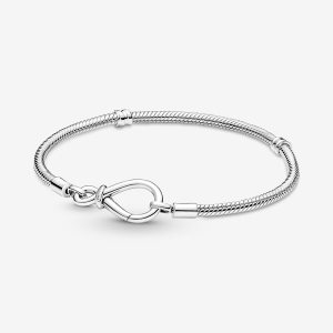 Encantos Pandora Moments Infinity Knot Snake Plateados | JTKREU415