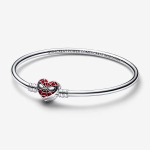 Encantos Pandora Moments Marvel Spider-Man Mask Clasp Plateados | CMYTZH816