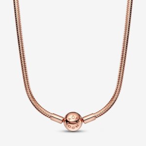 Encantos Pandora Moments Snake Rosas Dorados | VBOPJY895
