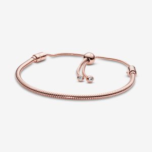 Encantos Pandora Moments Snake Slider Rosas Dorados | SZVPYC256