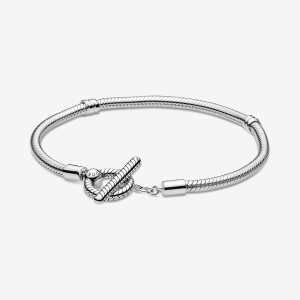 Encantos Pandora Moments T-Bar Snake Plateados | RCVEKL926