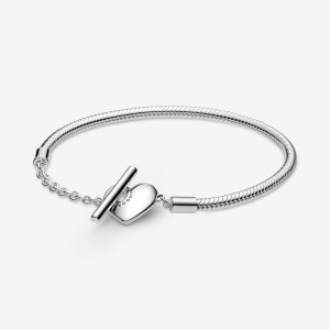 Encantos Pandora Moments T-Bar Snake Plateados | WDEAPQ476