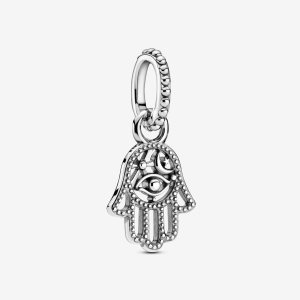 Encantos Pandora Protective Hamsa Hand Plateados | VWBGIZ729