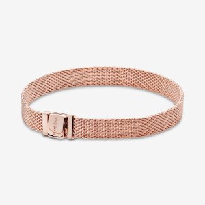 Encantos Pandora Reflexions Mesh Rosas Dorados | XZBNQG413