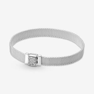 Encantos Pandora Reflexions Sparkling Clasp Plateados | TFKBAQ069