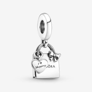 Encantos Pandora Shopping Bag Plateados | OFHCAU203