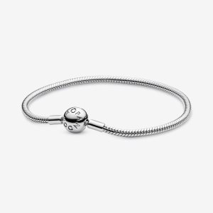 Encantos Pandora Smooth Clasp Plateados | DCWNUF194