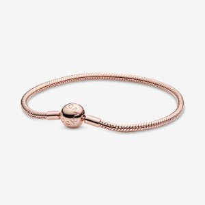Encantos Pandora Smooth Clasp Rosas Dorados | DOVYKS816