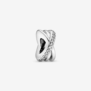 Espaciador Pandora Sparkling Polished Lines Plateados | RLBJPO950