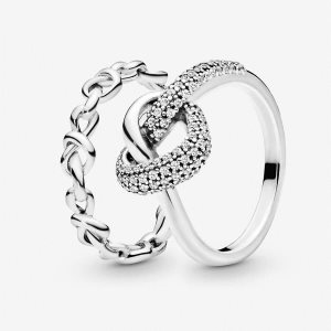 Juegos De Anillos Pandora Knotted Hearts Multicolor | CYJUVT867