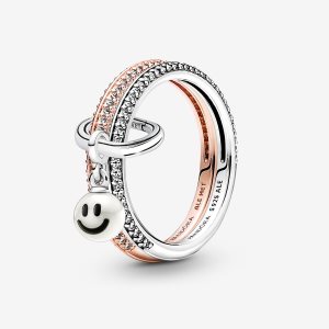 Juegos De Anillos Pandora ME Happy Smiley Face Multicolor | RLKJVB406