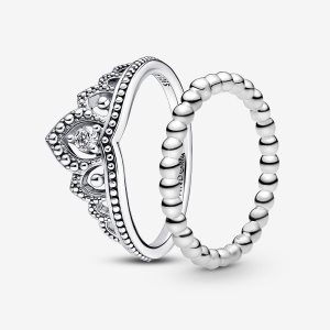 Juegos De Anillos Pandora Regal Beaded Tiara Multicolor | FDATIS019