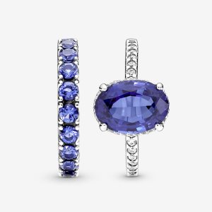 Juegos De Anillos Pandora Shimmering Blue Multicolor | UDCWOE159