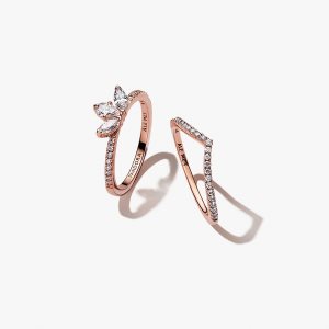 Juegos De Anillos Pandora Sparkling Herbarium Cluster Wish Multicolor | GIXORT816