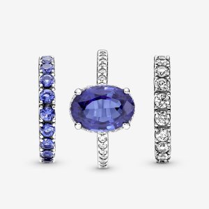 Juegos De Anillos Pandora Sparkling Row Eternity Multicolor | BERVQN185