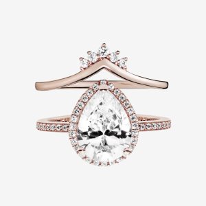 Juegos De Anillos Pandora Teardrop Wishbone Stacking Multicolor | SZIRCT790