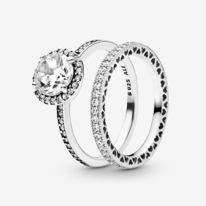 Juegos De Anillos Pandora True Elegance Round Multicolor | ONJRUE426