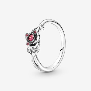 Meñique Pandora Disney Beauty the Beast Plateados | ZPFEHM071