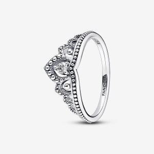 Meñique Pandora Regal Beaded Tiara Plateados | ECGOPH195