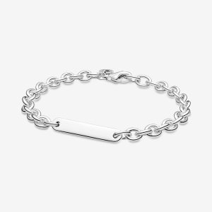 Non-Charms Pandora Engravable Bar Plateados | TPMDXI176