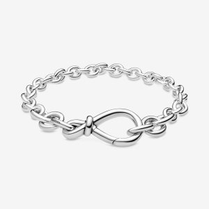 Non-Charms Pandora Fornido Infinity Knot Plateados | MBHUQS406