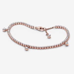 Non-Charms Pandora Sparkling Drops Tenis Rosas Dorados | MDHSYX251